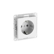 Розетка AtlasDesign 16А с заземл. быстрозажим. клем. механизм бел. SE ATN000143S