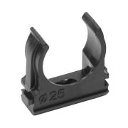 Держатель для труб (клипса) d25мм черн. (уп.100шт) TOKOV ELECTRIC TKE-LC-25-C05/100