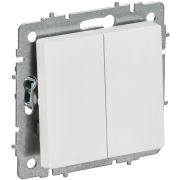 Выключатель 2-кл. СП BRITE ВС10-2-0-БрАБ 10А механизм арктич. бел. IEK BR-V20-0-10-K91