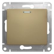 Переключатель проходной 1-кл. СП Glossa 10А IP20 (сх. 6а) 10AX механизм с подсветкой титан SE GSL000463