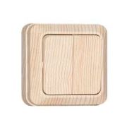 Выключатель 2-кл. ОП Олимп 10А IP20 сосна UNIVersal 5560834