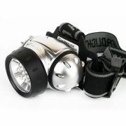 Фонарь налобный LED 5351 7LED 3 режима 3хLR03 металлик Ultraflash 10260