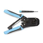 Инструмент HT-200AR обжимной для RJ50 RJ45 RJ12 RJ11 (10P10C; 8P8C типа AMP; 6P6C; 4P4C) профессиональн. с храповым механизмом Hyperline 35548