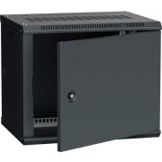 Шкаф 19 дюйм LINEA W 6U 600х450мм настен. метал. дверь RAL9005 ITK LWR5-06U64-MF