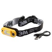 Фонарь аккумуляторный налобный Практик GA-801 COB 3Вт аккум. Li microUSB шарнир клипса (блист.) Эра Б0030186