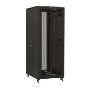 Шкаф напольный TTR-4261-DD-RAL9005 19дюйм 42U 2055х600х1000мм перед. и зад. распашные перфор. двери (75%) ручка с замком черн. (RAL 9005) разобран. Hyperline 425183