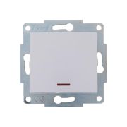 Выключатель 1-кл. 1п СП Karina 10А IP20 с подсветкой механизм бел. LEZARD 707-0288-111