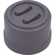 Выключатель 2-кл. (клавишный) пластик титан Bironi B1-222-26