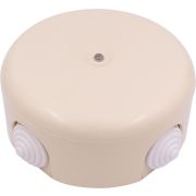 Коробка распределительная 110мм (4 кабельных ввода в комплекте) пластик песочн. зол. Bironi B1-522-24-K